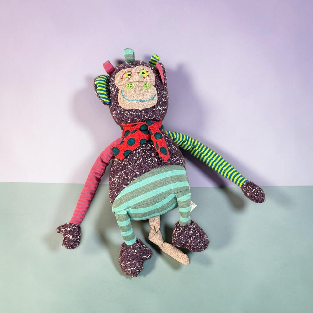 Gund UR Squared Multicolored Plush Monkey Stuffed Animal Whimsical Toy Kid's